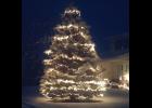 A postcard perfect Christmas tree on Stillwater Drive in Columbus enhanced by the heavy snowfall that began Sunday night.