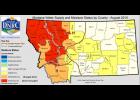 This DNRC map shows the drought status of all 56 counties in the state.